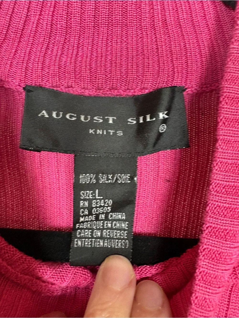 august silk lightweight ribbed